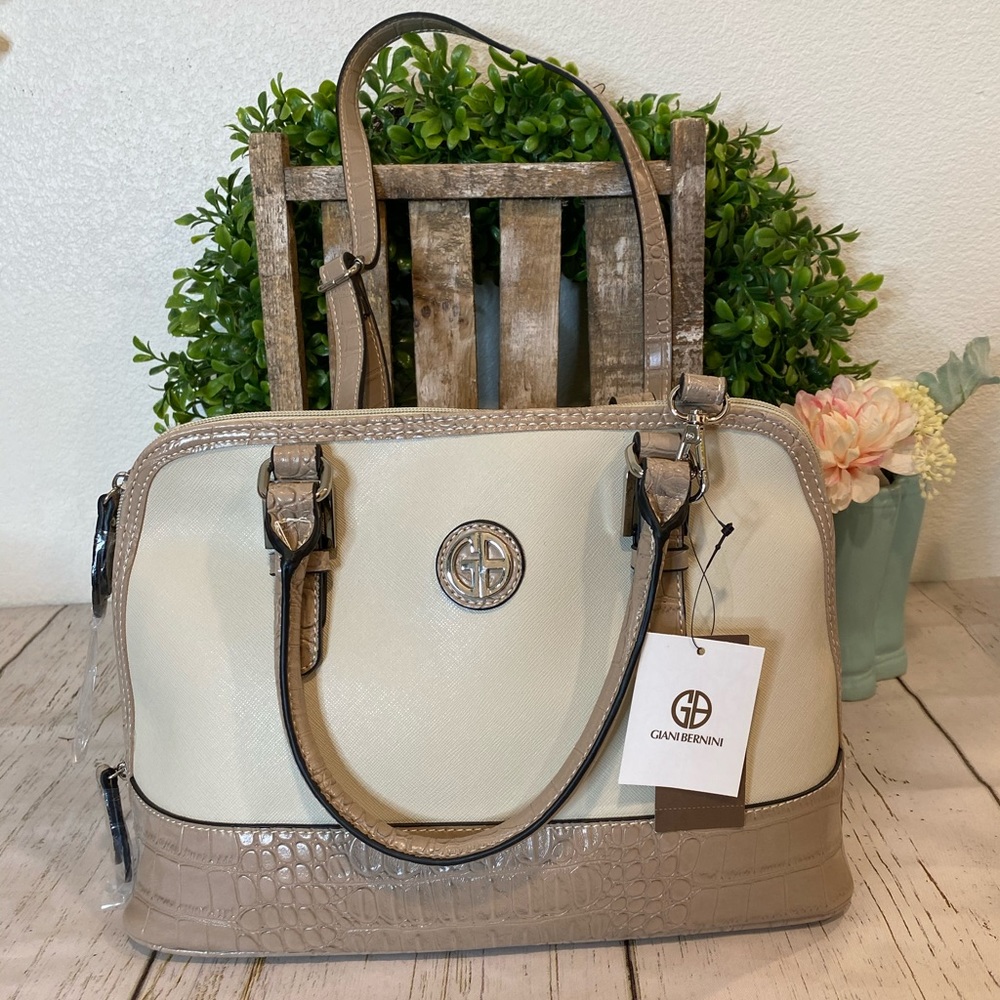 GIANI BERNINI Saffiano Croco Dome Satchel